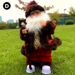 &Scaron;okantis Dainuojantis Kalėda Kalėdinės Dekoracijos Kalėdinis Žaislas Lėlė Maitinamas Baterijomis Muzikinis Judantis Figūrėlė