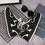 Madingi Naujo Stiliaus Vyri&scaron;ki ir Moteri&scaron;ki Porų Mados Plok&scaron;tapadžiai Batai Spalvoti Storapadžiai Paauk&scaron;tinti Studenti&scaron;ki Sportiniai Batai Universalūs Laisvalaikio Batai 44 juoda