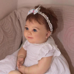 Miela 60 cm Reborn Kūdikių Lėlė JUNE Atsimerkusi Mink&scaron;tas Medžiaginis Kūnas Princesė Naujagimio Kūdikio Lėlė Rankų Darbo 3D Dažyta Oda Realisti&scaron;kos Kūdikių Lėlės Vaikams Žaidimams 60cm cloth body