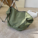 Vienos spalvos nailoniniai dideli pirkinių krep&scaron;iai moterims Naujas krep&scaron;ys ant peties Pirkinių krep&scaron;ys Vandeniui atsparaus audinio rankinės Paprasta mada Hobo Large(Max Length>50cm) žalia