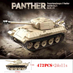 Karinio Pasaulio Karo Vokiečių Tigras I Sunkusis Tankas Statybiniai Blokeliai WW2 Ginklai Panzer Panther Vidutiniai Tankai Techniniai Blokeliai Vaikų Žaislai