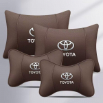 Toyota Corolla ir Vios automobilio kaklo ir juosmens atramos pagalvių rinkinys Toyota Logo - Four-Piece Set Suede