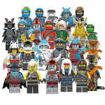 24 vnt. Ninjago mini figūrėlių rinkinys Kai Jay Sensei Wu meistro statybiniai blokeliai žaislai