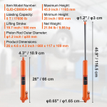 SucceBuy 3/8 tonos hidraulinis ilgas cilindrinis domkratas, variklio keltuvas, su vieno stūmoklio siurbliu, variklių keltuvams, hidraulinis garažas 8T Single Pump