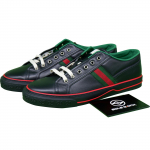 GUCCI Tennis 1977 Odiniai Laisvalaikio Sportbačiai Moteri&scaron;ki Juodi 645979 17L10 1060 34