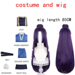 Jinshi Cosplay kostiumas Anime vaistininko dienora&scaron;tis Vyri&scaron;kas kimono chalato kostiumas su galvos apdangalu Kusuriya No Hitorigoto apranga Comic Con XXL blue