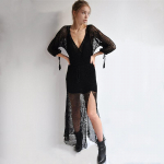 Seksualus permatomas ilgomis rankovėmis tinklinis bikinio dangtelis Balta tunika Moteri&scaron;ka paplūdimio apranga Maudymosi kostiumėlis Cover Up Vasarinė paplūdimio suknelė D12