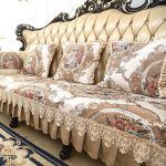 Retro &scaron;enilinis nėriniuotas sofos užvalkalas Gėlėtas odinis sofos užvalkalas Apsauginis porankis kėdės užvalkalas Neslystantis Europea Sofa cover-90x150cm