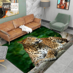 Madingas leopardo ra&scaron;to kilimas ant grindų 3D gyvūnų spausdintas didelis kilimas svetainė, mink&scaron;ta kempinė, vonios kambario kilimėlis, sugeriantis, neslystantis 150x240cm 1pcs