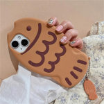 Japonija Mielas 3D Snapper Yaki Silikoninis Telefono Dėklas iPhone 14 13 12 11 Pro Max Gražus Žuvytės Pakabukas Apsauginis Mink&scaron;tas Vir&scaron;elis Funda For iPhone 11Pro Max