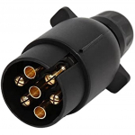 7 kontaktų priekabos ki&scaron;tukas N tipo 12V vandeniui atsparus plastikas automobilio vilkikui, priekabai, sunkvežimiui, kemperiui, 7 kontaktų ki&scaron;tuko adapteris N tipo priekabos jungtimi 10x8x8cm