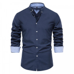 Laisvalaikio vyri&scaron;ki mar&scaron;kiniai Vienpusiai vyri&scaron;ki Slim Fit Suknelės Mar&scaron;kiniai ilgomis rankovėmis Soild Vyri&scaron;ki socialiniai mar&scaron;kiniai Designer Chemise Homme