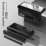 Su S Pen padengtu odiniu dėklu, skirtu Samsung Galaxy Z Fold 5/4/3/2 5G 360 viso ekrano apsauga, magnetinis stovas telefono dangtelis For Samsung Z Fold 2