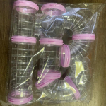 &bdquo;Hamster Diy&ldquo; skaidrūs vamzdeliai, atsparūs įkandimams, lengvas montavimas, prijungti i&scaron;oriniai tuneliai, žaislų narvas rožinė
