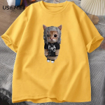 Destroy Lonely mar&scaron;kinėliai vyrams Kasdieniai vyri&scaron;ki mar&scaron;kinėliai Grafi&scaron;ki mar&scaron;kinėliai Vasarinės medvilnės spaudiniai Hiphop mados Y2k gatvės apranga 90-ųjų vir&scaron;utinės dalies S juoda