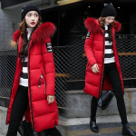 Žieminis moteri&scaron;kas paltas Moteri&scaron;kas ilgas paltas 2XL raudona