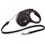 Laisse - FLEXI - New Classic M Cord - 5 m&egrave;tres de longueur - Pour chiens jusqu'&agrave; 20 kg - Noir