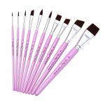 10 vnt. menininko teptukų, teptukų rinkinys, akvarelės, akrilinių dažų teptukai, pie&scaron;imo reikmenys kūnui, veido tapybai B