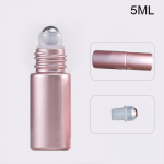 1 vnt. stiklinis rutulinis buteliukas 5/10 ml rožinis rutulinis buteliukas eterinis aliejus lūpų blizgis papildomas tūbelė tu&scaron;čias indelis stiklinis kvepalų buteliukas