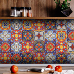 Viduržemio jūros stiliaus ra&scaron;tas Sutir&scaron;tintas nuo ne&scaron;varumų virtuvės lipdukas Pagražintas dekoratyvinis lipdukas Savilipūs tapetai 30X120cm * 1 roll