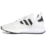 Adidas ZX 2K Boost Balti Juodi Moteri&scaron;ki Sportbačiai Debesėlio Baltumo Pagrindinės Juodos Spalvos Metali&scaron;kai Auksiniai H00103 36