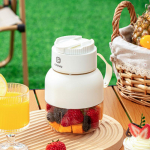 Ne&scaron;iojama sulčiaspaudė maža buitinė daugiafunkcė keptų sulčių ma&scaron;ina belaidžio įkrovimo vaisių sulčių puodelis Ton Ton Cup balta