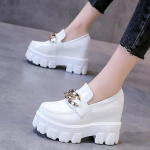 Madingi moteri&scaron;ki plok&scaron;čiapadžiai Lolita Mary Jane batai moteriai Pavasariniai platforminiai moteri&scaron;ki loaferiai Vintažiniai mink&scaron;ti slip-on moteri&scaron;ki Oxford batai 34 balta