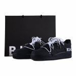 Nike Air Force 1 PU Abrasion Resistant Balance Low top Skateboard Shoes Unisex Black White CW2288-001(Team55-S-BOX) 36.5