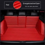 Individualus juostelės 5D pilnos dangos automobilio bagažinės kilimėlis, skirtas Volkswagen VW Polo 2019-2024 2014-2018 2011-2013 2006-2010 Automobilio priedai VW Polo 2006-2010 raudona