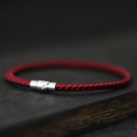 Nauja minimalistinė kilio virvės apyrankė vyrams, A klasės, 4 mm, laiminga raudona gija, apyrankė, 5 spalvos, laisvalaikio universalūs aksesuarai, Pulseria Homme 19.5cm 7.7Inch vynas