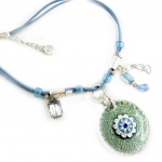 Les Tr&eacute;sors De Lily [E1713] - Collier Cr&eacute;ateur 'Myosotis' Bleu mėlyna