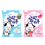 Lotte Mink&scaron;ti ir purūs Malang Cow Chewing Candy 158g (3 skirtingi kiekiai) NO3.MILK& STRAWBERRY 2PCS