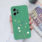Gėlių dėklai, skirti Xiaomi Redmi Note 12 11 10 9 8 7 Pro Max Galinis dangtelis Mielas avokado mink&scaron;tas silikoninis fotoaparato apsauginis telefono fondas Redmi Coques Redmi Note 10 5G gelsvai ruda