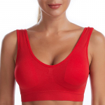 Besiūlė liemenėlė su pagalvėlėmis Didelio dydžio liemenėlės moterims Active Brassiere belaidė liemenėlė Push Up didelio dydžio liemenė 4XL raudona