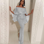 Mermaid Ball suknelės su blizgučiais vakarinė suknelė Moteri&scaron;ka kokteilių vakarėlio suknelė Seksuali Bodycon suknelė Didelio dydžio suknelė