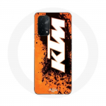 Coque pour Oppo A74 5G KTM Logo blanc fond orange