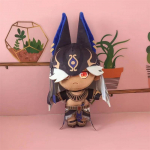Anime pliu&scaron;inis lėlės žaislas 20cm Xianyun Chiori Kujo Sara Genshin Impact miela mink&scaron;ta kim&scaron;yta pagalvė S