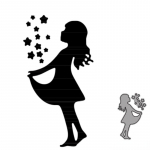 Little Girl Star Metalo pjovimo &scaron;tampai Trafaretai, skirti &bdquo;pasidaryk pats&ldquo; Scrapbooking Popierinėms kortelėms Rankdarbių kūrimas dies