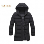 Vyri&scaron;ki medvilniniai paltai su gobtuvu ilgomis rankovėmis ki&scaron;enės ilgomis pūkinėmis striukėmis su užtrauktuku Vienspalvės ki&scaron;enės pastorintos laisvalaikio drabužiai