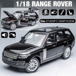 Naujas didelis 1:18 &bdquo;Land Rover Range Rover&ldquo; visureigis visureigis, lydinio modelis, automobilis, liejamas statinis kolekcijos garsas ir lengvas vaiki&scaron;kas žaislas berniukui, dovana juoda