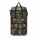 Didelės talpos registruojamas sulankstomas kelioninis krep&scaron;ys su ratukais i&scaron; Oksfordo audinio Upgraded Nylon Wheel