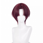 Hayato Suo Cosplay perukas Anime trumpi tamsiai rudi raudoni kar&scaron;čiui atsparūs sintetiniai plaukai Helovino vakarėlio perukai + peruko kepurė One Size