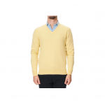 Polo Ralph Lauren siuvinėtas V formos i&scaron;kirptės ilgomis rankovėmis megztinis Vyri&scaron;kas megztinis geltonas MNPOSWE16820295-700 M