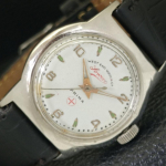 VINTAGE WEST END WATCH CO MECHANINIS &Scaron;VEICARI&Scaron;KAS VYRI&Scaron;KAS BALTO SPALVOS Ciferblatas LAIKRODIS a700135-5 R201-a700135