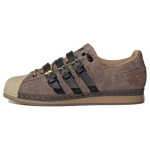 Adidas Originals Lydantis Liūdesys X Superstar Karoro Skylės Odos Suede Madingi Apvalus Pir&scaron;tas Žemi Sportbačiai Unisex sportbačiai Ruda Juoda H06344 36⅔