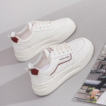 Maži balti moteri&scaron;ki batai 2025 pavasario nauji kvėpuojantys ins korėjieti&scaron;ko stiliaus universalūs studenti&scaron;ki sportiniai laisvalaikio riedlenčių batai madingi batai 8601 40