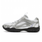 FILA Akmenuko Baleto Batai Madingi Universalūs Skysto Sidabro Smūgius Sugeriantys Neslystantys Žemi Laisvalaikio Batai Moteri&scaron;ki Batai Sidabro Pilki Balti F12W432106FSW 35.5