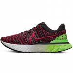 Nike React Infinity Run Flyknit 3 Žalias Smūgis Komandinis Raudonas Sportbačiai DH5392-003 44.5