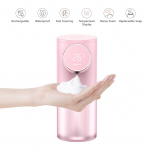 Automatinis bekontaktis muilo dozatorius, 320 ml talpos temperatūros ekranas, tir&scaron;tas putplastis rankų plovimo ma&scaron;ina 1500 mAh įkraunamas automatinis muilo dozatorius rožinė