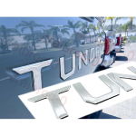 Silver Raised Rear Emblem Decal for -2025 TUNDRA Tailgate ert Letters